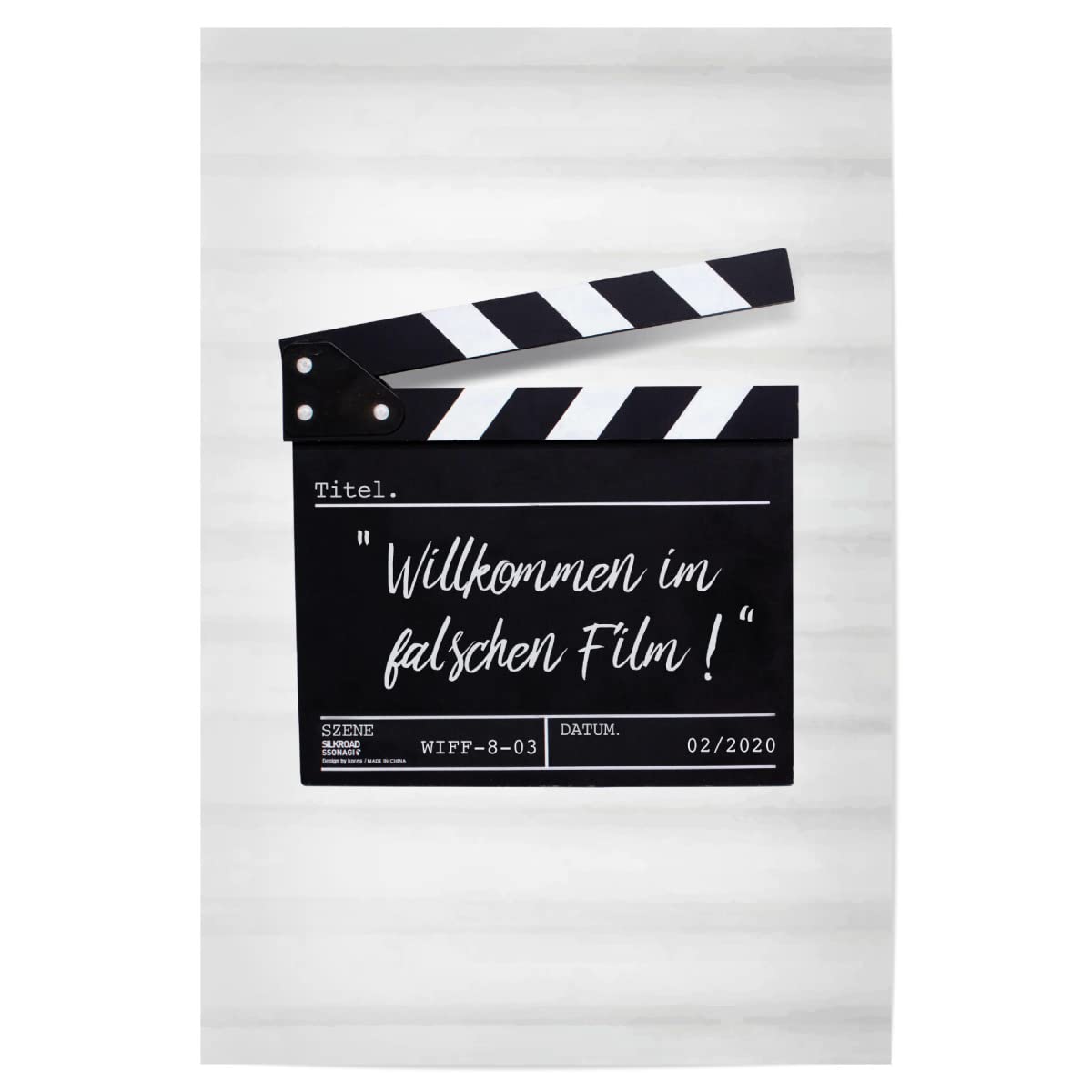 artboxONE Poster 120x80 cm Typografie Falscher Film Filmtafel - Bild film falscherfilm film