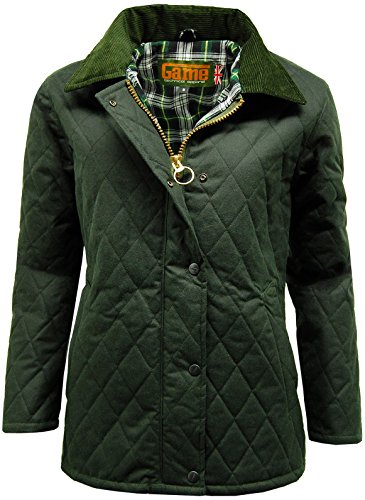 GAME Zara Quilted Wax Ladies Jacket Olive