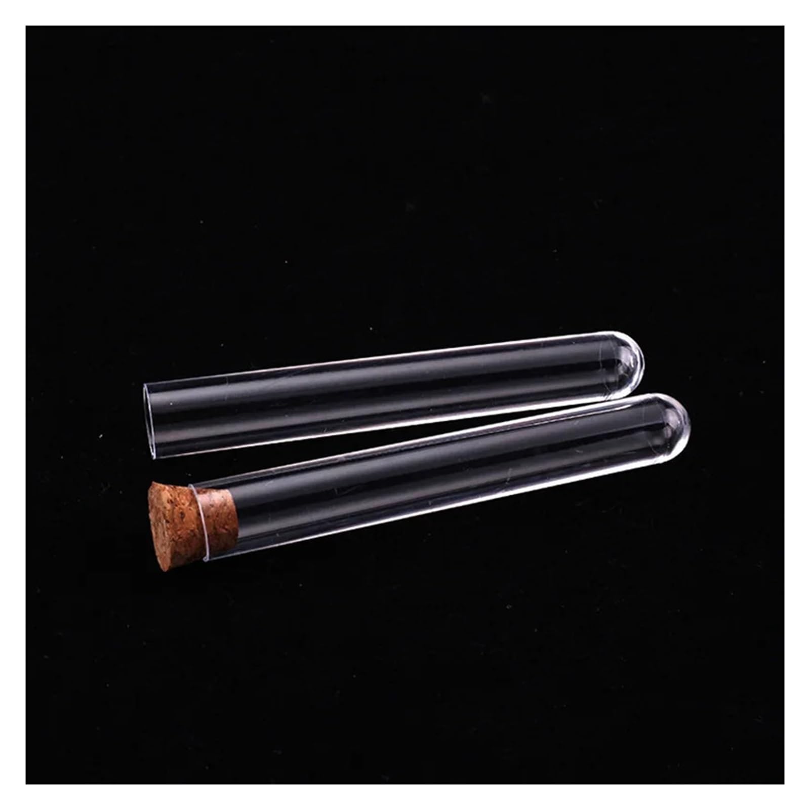 yingyingjia 50 szt. 20X150mm 30ml plastikowa probówka z korkiem, przezroczysta tuba na upominek weselny
