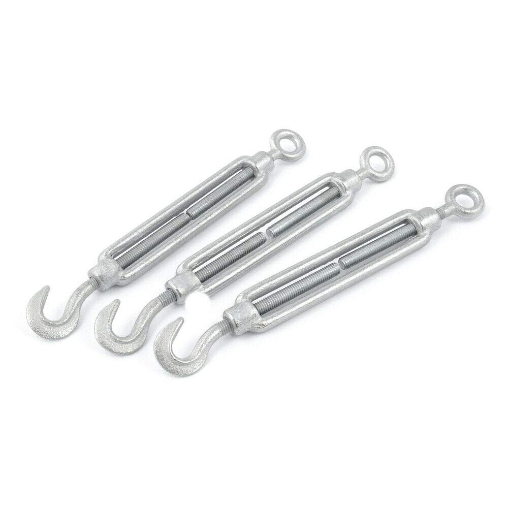 5 pcs of M6 Hook – Eye Turnbuckle Tensioner for Wire Tension Garden Rope Hooks Cable Garden Support Wire Turnbuckle Strainer