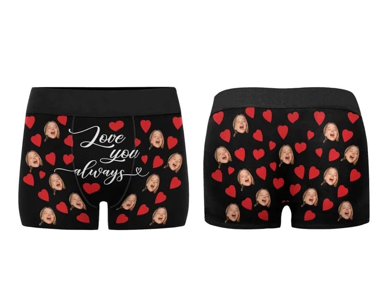 ALways Love You custom boxers with face, romantic gift