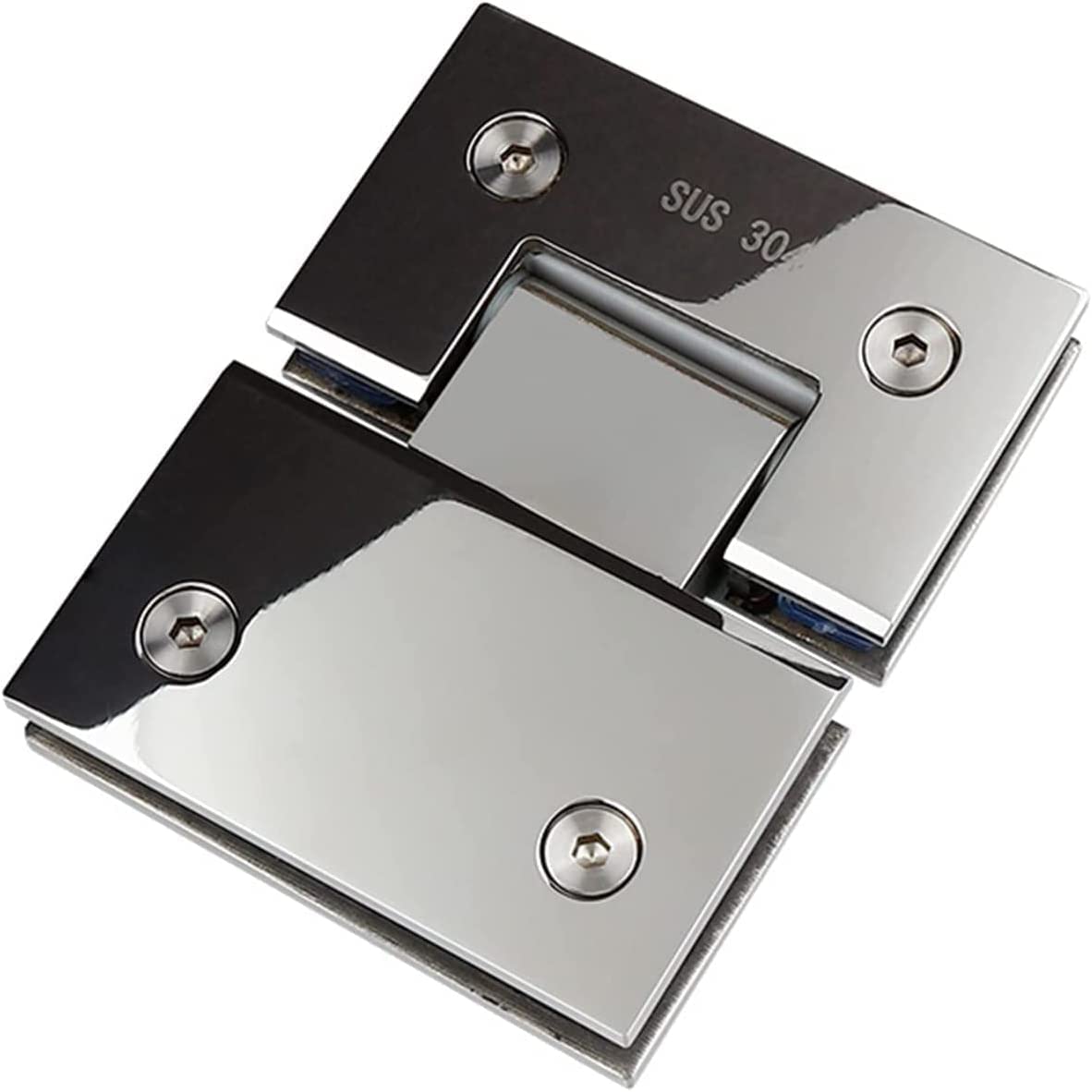 Cryseu One Color 180 Degree Open 304 Stainless Steel Hinges, Glass Bathroom Clamp, Glass Shower Door Hinge For Home Bathroom