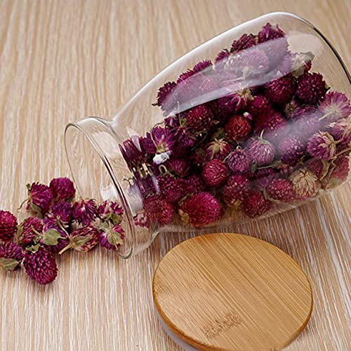 Image of MARTVIA 950 ML Glass Food Storage Containers with Airtight Bamboo Lid, Thickened Coffee Storage Jars for Home Kitchen, Pantry Tea, Spices, Snack (1pc)