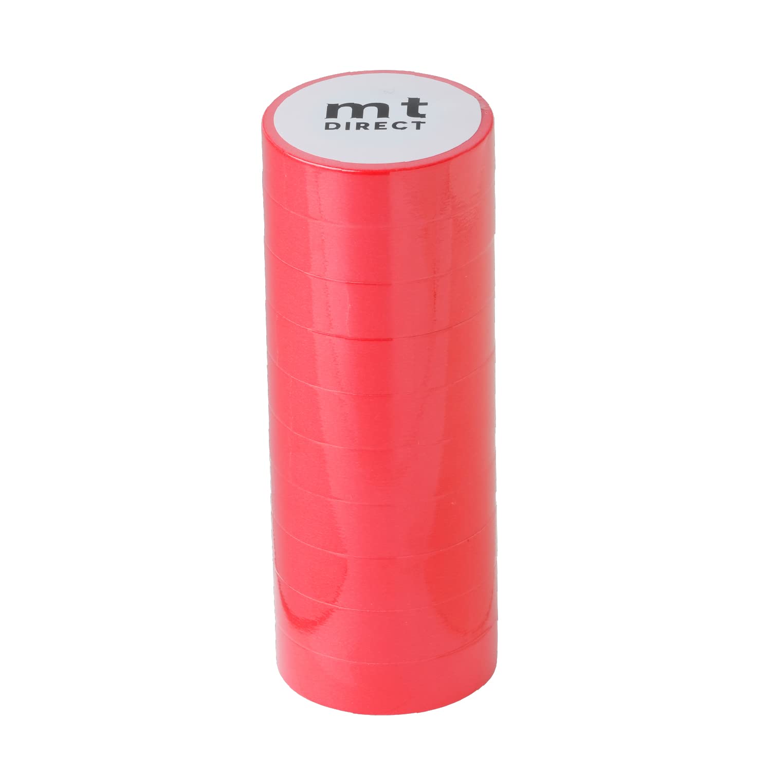 【Amazon.co.jp Exclusive】mt Direct Masking Tape 10-Roll Set (15mm×18m) Peel-off (Official Store/Large Capacity) Mold-resistant Label Protection (Red Matte Red) Kamoi Kakogami Plain Maste : Office Produ