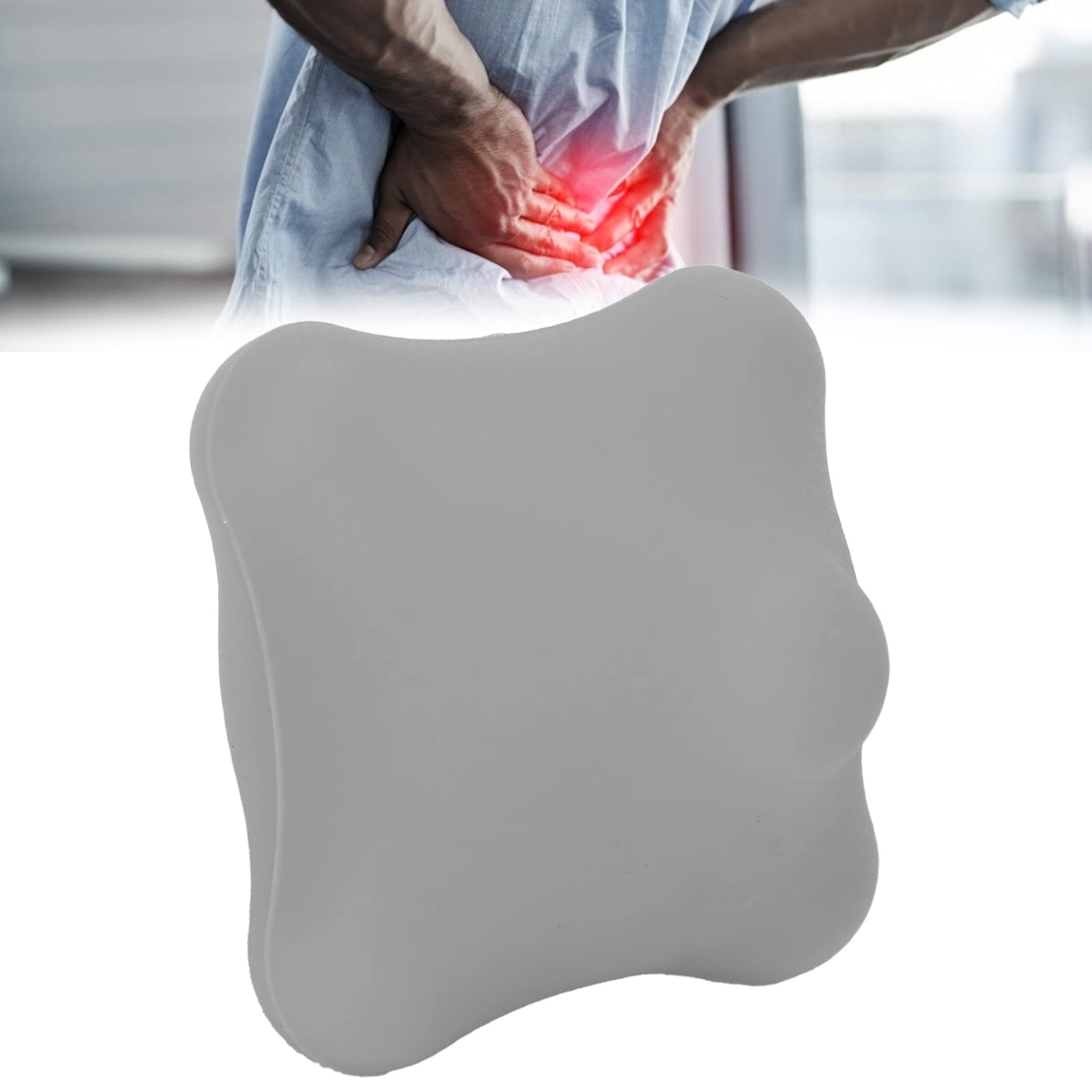 Pelota de Masaje, Práctica Pelota de Ejercicio Fascia Resistente Al Desgaste con Material de Silicona de Calidad Alimentaria para Relajar los Músculos(Gris)