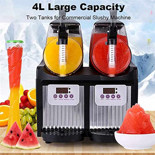 ENPAP 300 W Slushie-Maschine, 2 l x 2 Doppeltank-Smoothie-Slushy-Maschine, Mini-Slush-Getränkebereiter, schnelle Zubereitung von Slush für Zuhause und Gewerbe – Bild 3