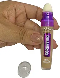 Corretivo Líquido Longa Duração com Esponja Aplicadora – Alta Cobertura, Efeito Natural, 6 Cores – 7ml