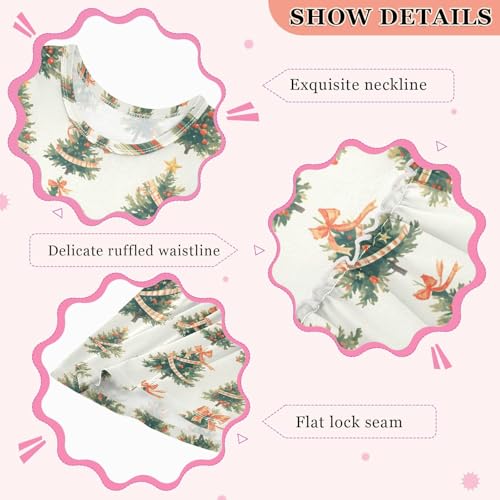 KLL Buffalo Plaid Christmas Trees Girl Party Dresses Fashion Jumper Skirt Summer O Neck3