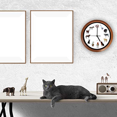 Wanduhr Bauernhof mit Tierstimmen: Wanduhr Bauernhof, toll für jedes Kinderzimmer