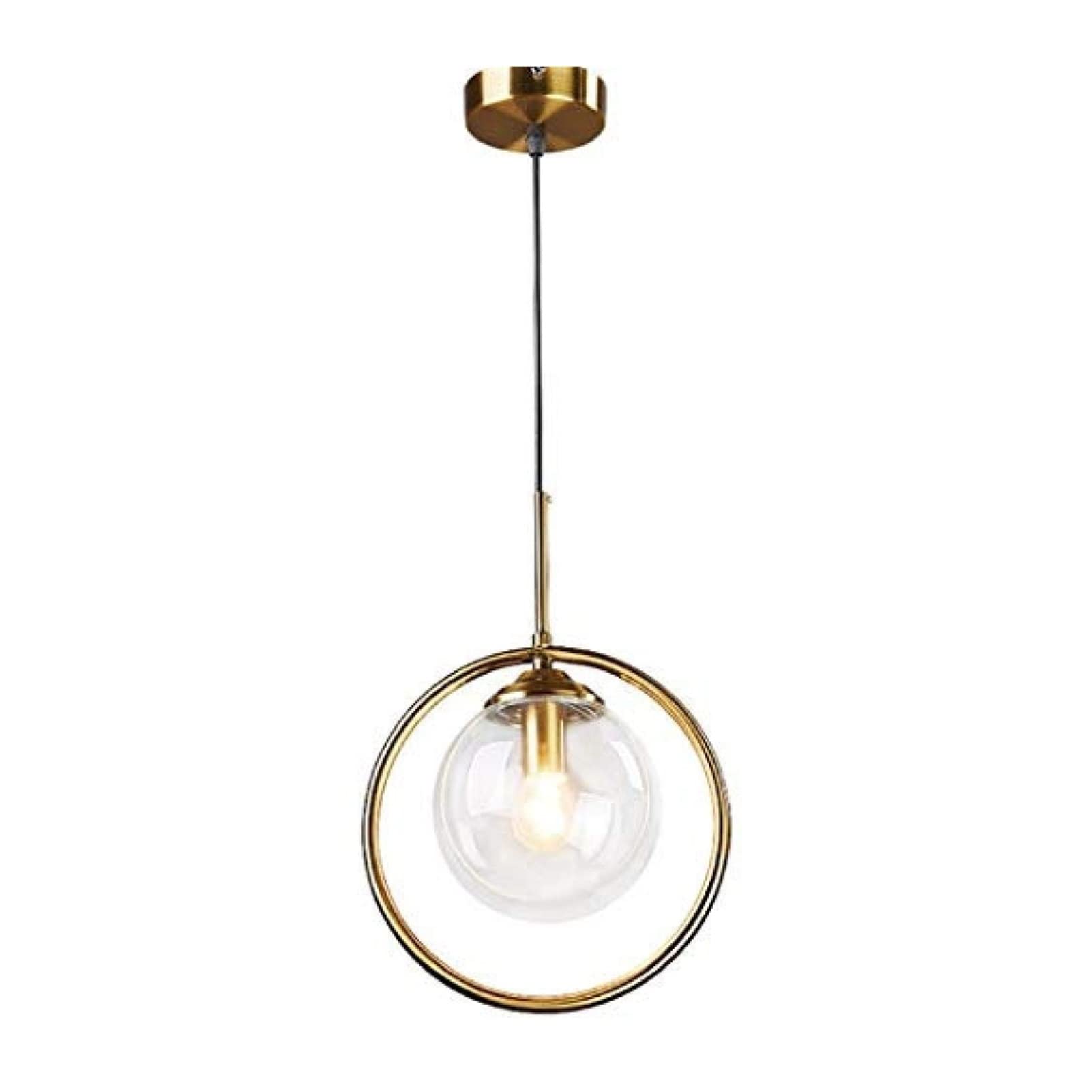 Luminaire créatif de bar et île de cuisine en verre suspendu unitaire
