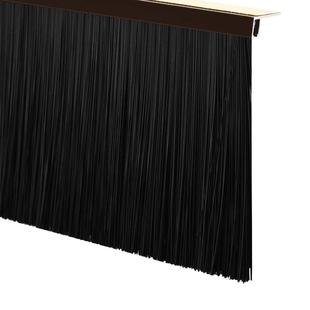 Selbstklebende Türbürstendichtungen 12 Stk. 100 cm Braun Aluminiumlegierung Zugluftstopper Türdichtung für Bodenabschluss