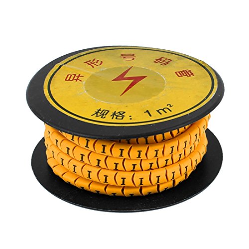 Marcador de cable flexible PVC amarillo 2 metros miniatura 1