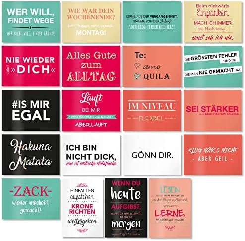 Edition Seidel Set 18 Postkarten Leben & Momente mit schönen Sprüchen