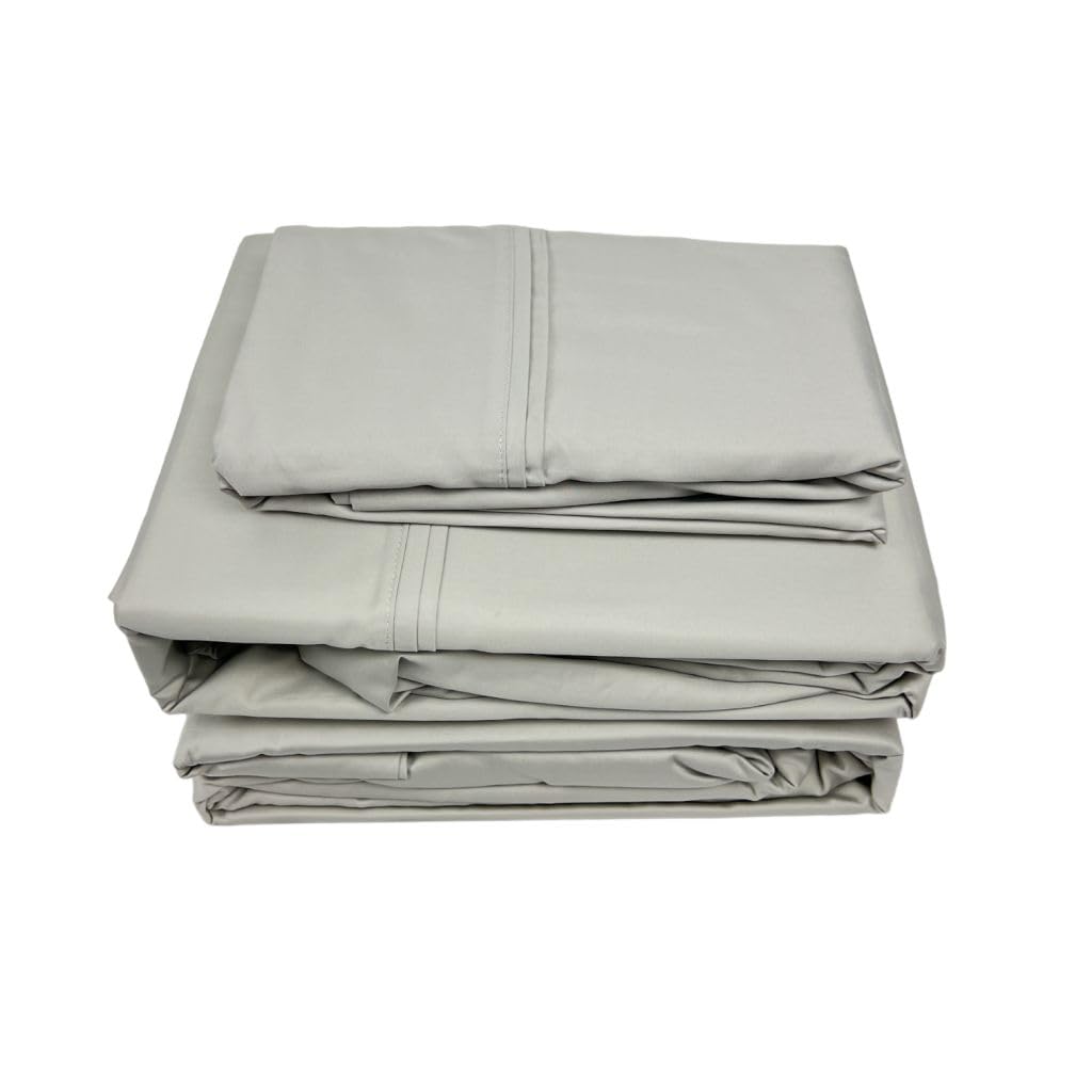 Effortless Bedding Adjustable Bed Sheet Set with Semi Fitted Top Sheet Fitted Bottom Sheet with New Elastic Grip