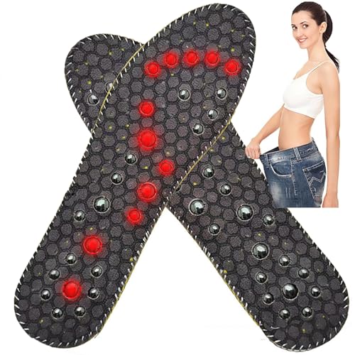 Genérico Plantillas Magneticas Adelgazantes, Plantillas Ortopedicas, Plantillas de Gel Hombre,Plantillas Magneticas Acupresion para Terapia para Hombres y Mujeres,Lavable (Size:36,Color:Negro)
