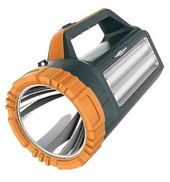Pick Ur Needs Emergency Rechargeable Long Range Search Torch Light + Side 2 Tube (Orange)