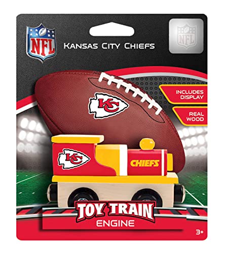 Image of MasterPieces NFL Kansas City Chiefs Real Wood Toy Train, For Ages 3+