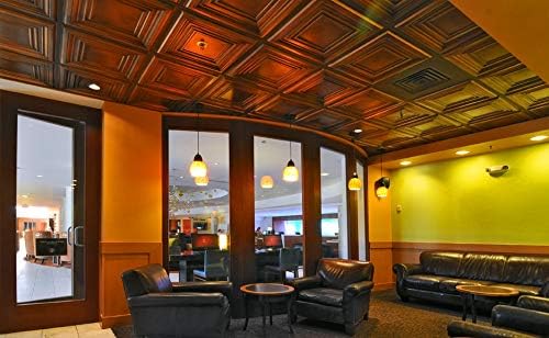 Washington Square 2' x 2' Aged Copper PVC Ceiling Tile Set
