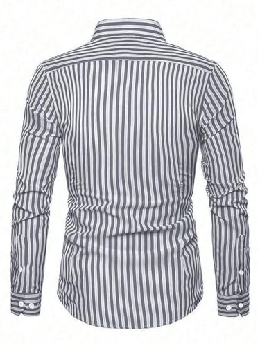 Image of TOPLOT Shirt for Men || Mens Casual Shirts || Full Sleeve || Regular Fit || Striped (5219)