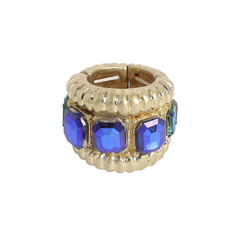 SOHI Womens Sapphire Blue Midnight Odessey Cocktail Ring For Casual Wear | One-Size | Alloy Material |Slip On Closure | Artificial Stone Ring Crafted For Woman & Girls (B0CQ8L249H) Amazon Price History, Amazon Price Tracker