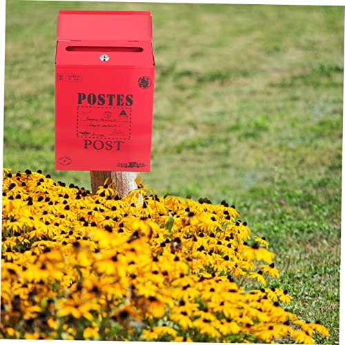 Yardwe Wall Mounted Mailboxes Mailbox Box Tin Mailbox Iron Hanging Wall Mount Mailbox #TOP5