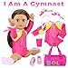 K.T. Fancy 18 Inch Doll Gymnastics Clothes Set - Pink Leotard, Shoes, Gym Bag, Olympic Medal, Water Bottle & Hair Accessories for Play （Doll Not Included）