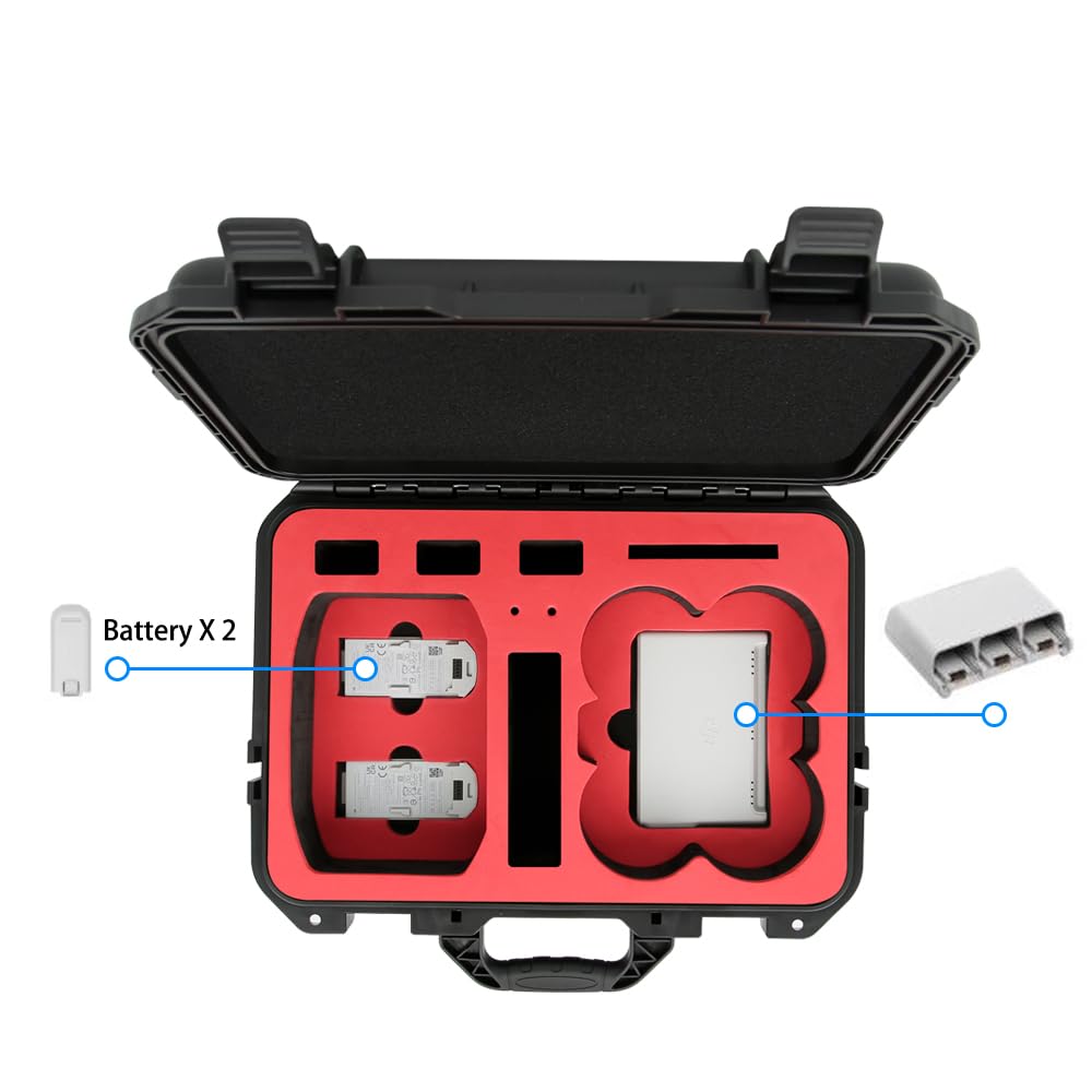 BeisDirect Wodoodporna twarda torba do przenoszenia DJI Neo Fly More Combo, przenośna torba do przechowywania z paskiem na ramię do DJI Neo Drone, pilota RC-N3 i innych akcesoriów