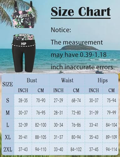 Ausing Damen Badeanzug 3-teiliger Langarm Schwimmanzug Rash Guard Sonnenschutz mit Reißverschluss Surfen Strand XL