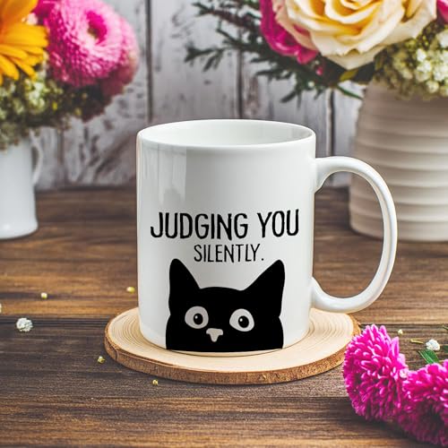 Taza de Cerámica Negra para Café de 11 Onzas miniatura 3
