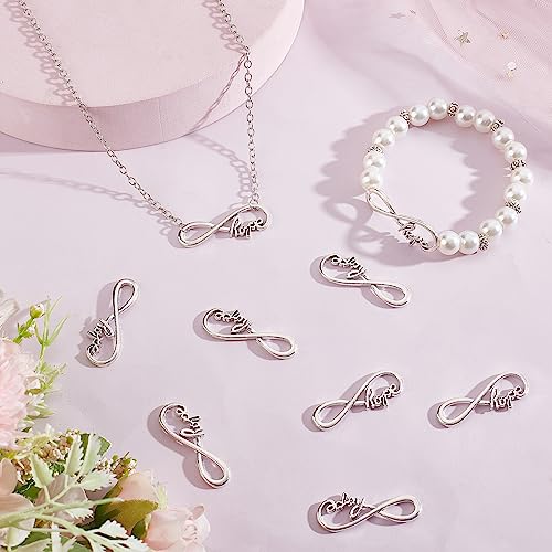 SUNNYCLUE 1 Box 50Pcs Infinity Connectors Infinity Link Charms Infinity Connector Charm Number 8 Charm Hope Symbol Love Connector Charms for jewellery Making Charms DIY Earring Necklace Bracelet Craft - Image 4