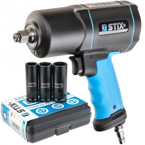 Stix STT-19 1/2" Druckluft-Schlagschrauber 1900Nm mit Steckschlüsselsatz 17-21mm