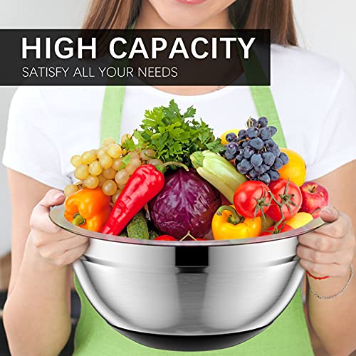 Mixing-Bowls-with-Airtight-Lids-5pcs-Stainless-Steel-Metal-Nesting-Bowls-for-Kitchen-Non-Slip-Silicone-Bottom-Size-5-35-2-15-1QT-Measuring-Marks-Fit-for-Mixing-Serving