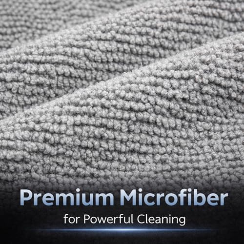 Image of Cutting EDGE 300 GSM Car Microfiber Cloth, 40x40 cm, Grey (Set of 2) | Material: Microfiber, 300 GSM, Ideal for Car, Bike, Glass & Dashboard Cleaning, Soft, Lint-Free & Scratch-Free