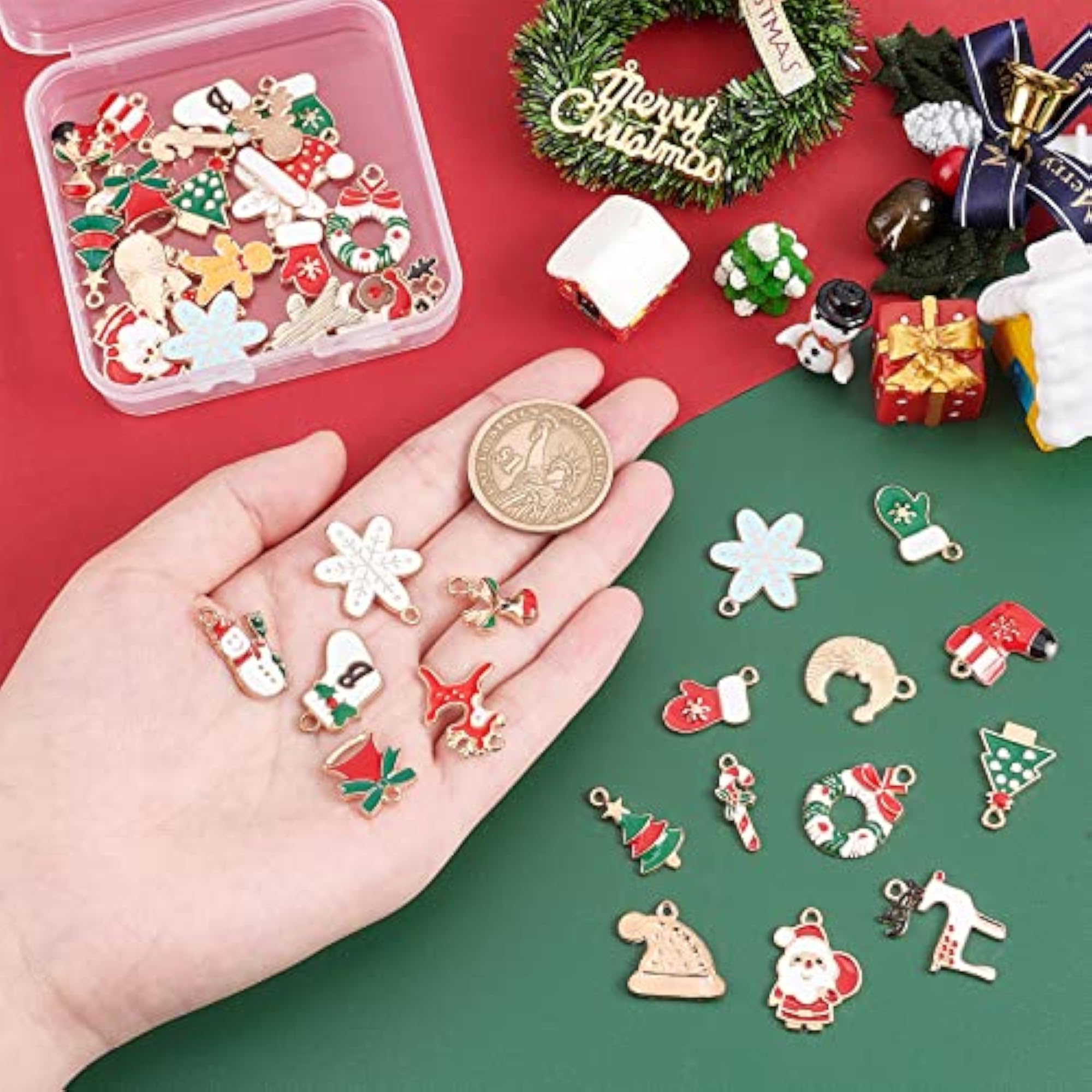 Christmas Enamel Charms for DIY Jewellery Making