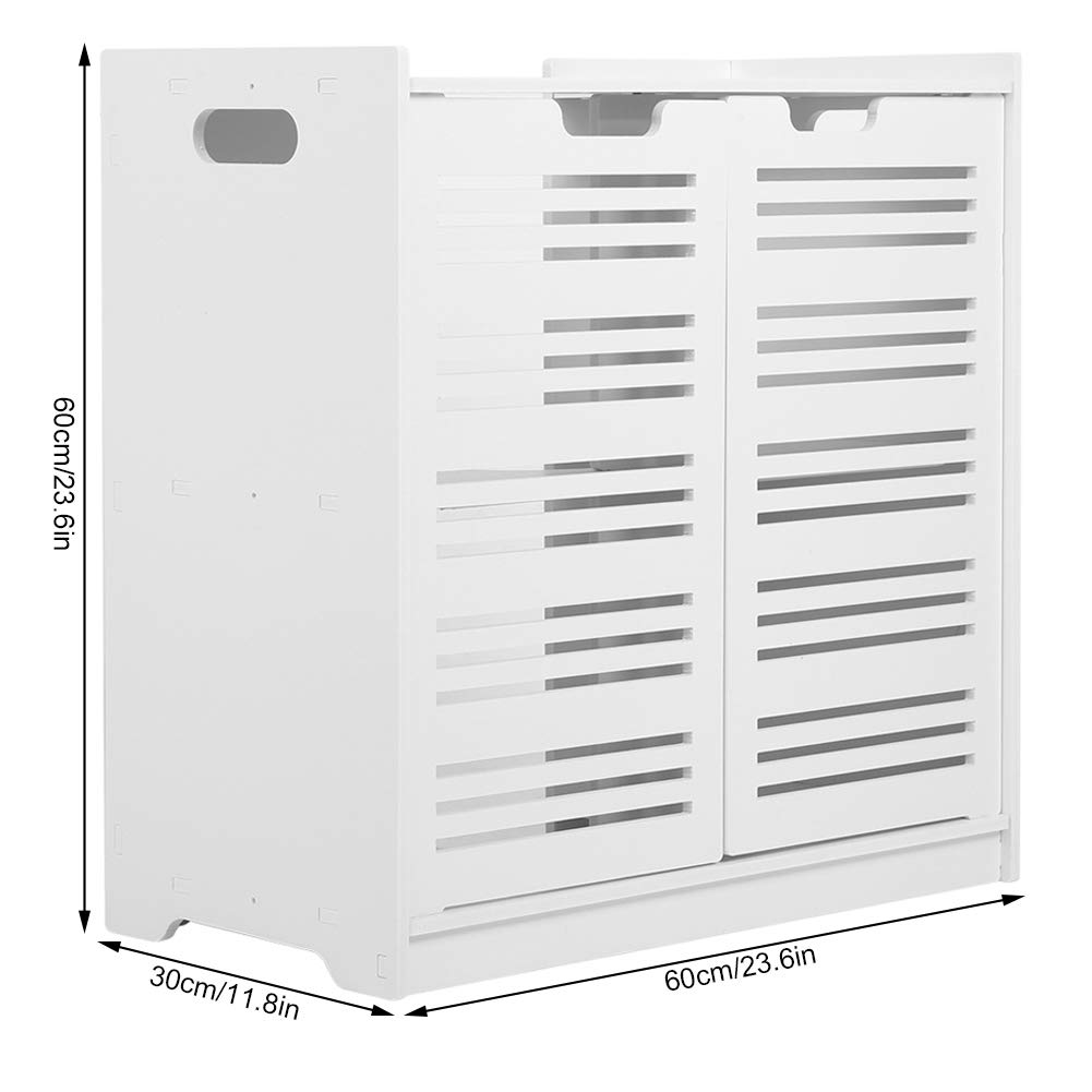Cocoarm Gabinete de Almacenamiento Moderno para Lavabo de Doble Puerta para el Hogar, Tablero de Madera y Plástico de, Impermeable y Resistente Al Fuego, Ideal para Uso en Baños o Inodoros Familiares