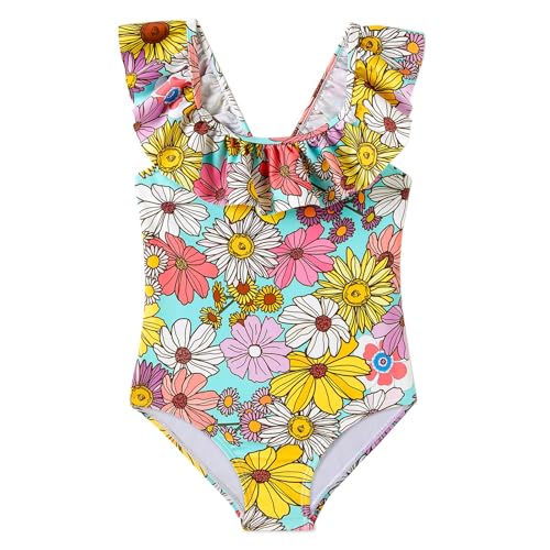 Image of Angel season Girls Swimsuits Kids Bathing Suit One Piece Swimwear with UPF 50+ Cute