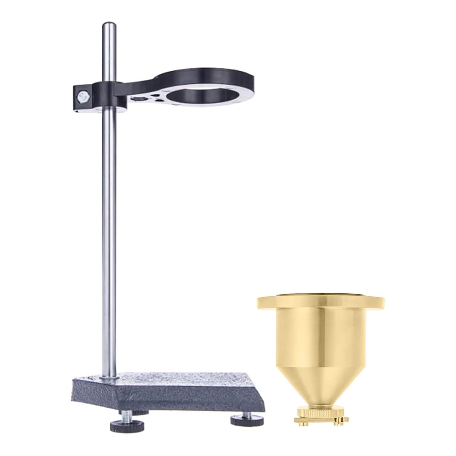 Herramienta de prueba de viscosidad líquida, viscosímetro de cuatro tazas con cronómetro y altura de soporte ajustable, instrumento de medición de laboratorio para pintura, taza de viscosidad manual