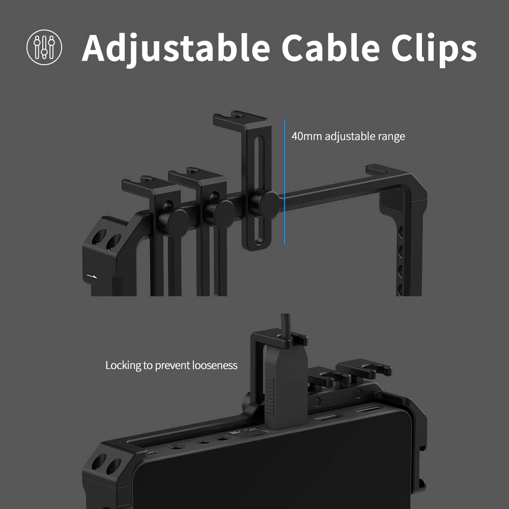 Cage Work for YoloBox Mini- Hergestellt aus Aluminiumlegierung, mit 3 Kabelclips, Leicht