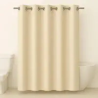Cortina Para Box de Banheiro em PVC Impermeável e Antimofo - 1,38 x 2m BEGE