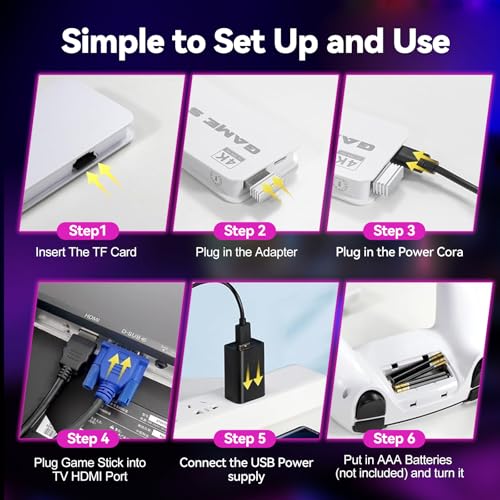 2025 Upgraded Retro Gaming Console, 4K HDMI Video Game Consoles with 40,000+ Games & 23 Emulators, Plug and Play Video Gaming Stick (128G) - Image 4