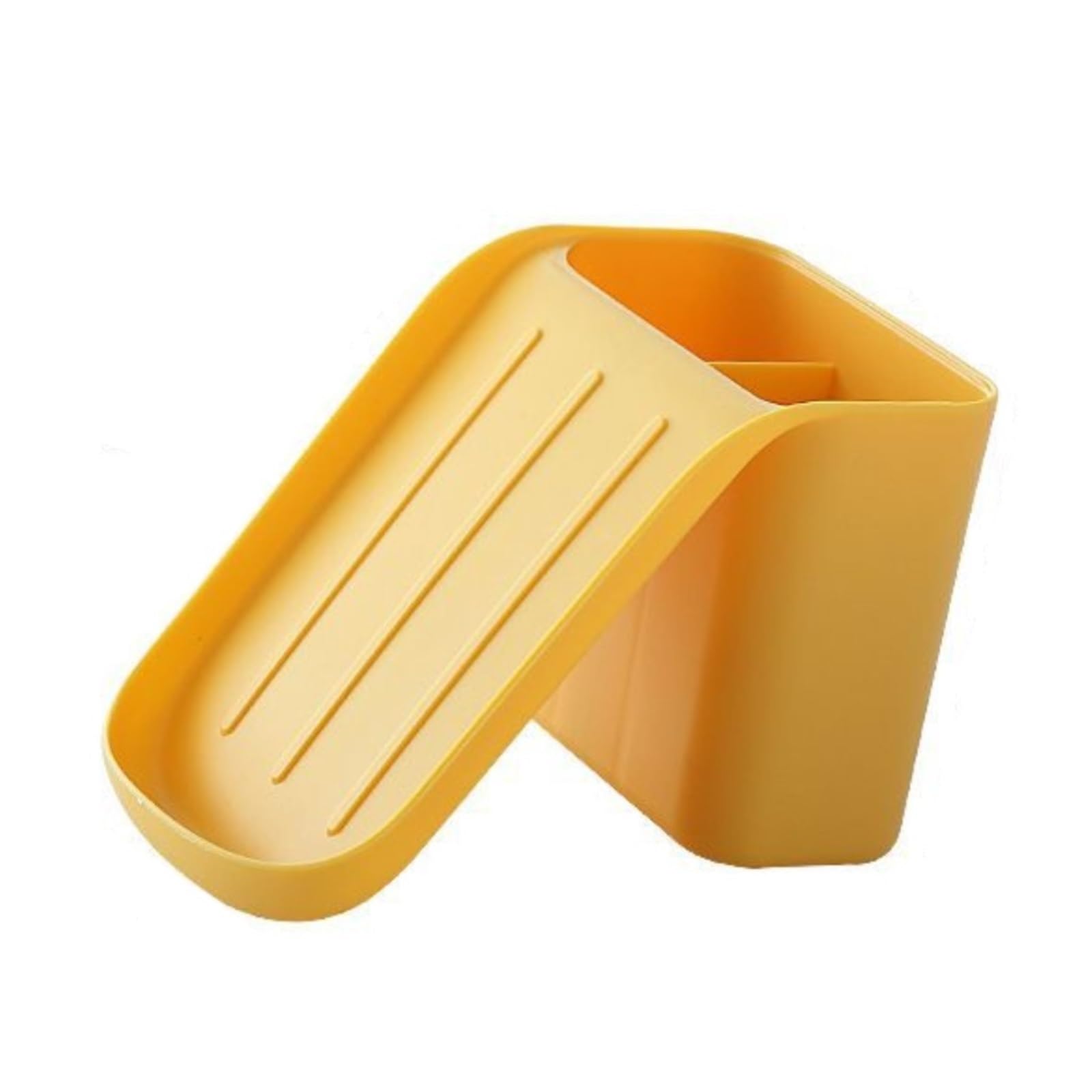 soap dish， Multifunctional Soap Dish Wall Mounted Suction Cup Drain Rack Multicolor(Amarillo)