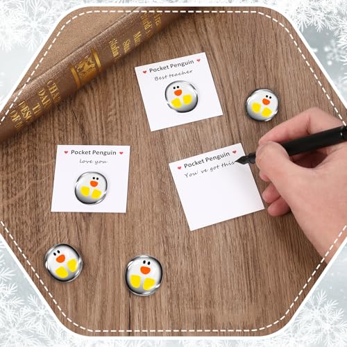 8pcs A Little Pocket Penguin Hug Inspirational Gifts for Women Men Mini Cute Animal Decoration Funny Pocket Hug Penguin Stress Relief Toy for Birthday Wedding Party Valentine's Day Lover Friend Gift4