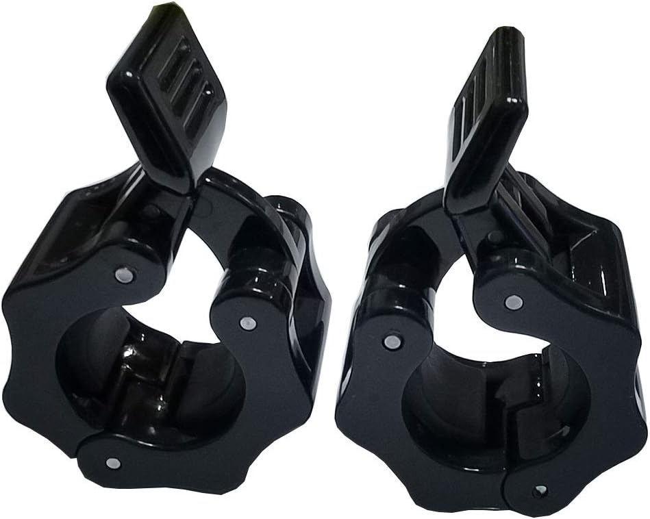 1 Inch 25mm Olympic Barbell Collars (Pair) Solid Nylon Locking Barbell
