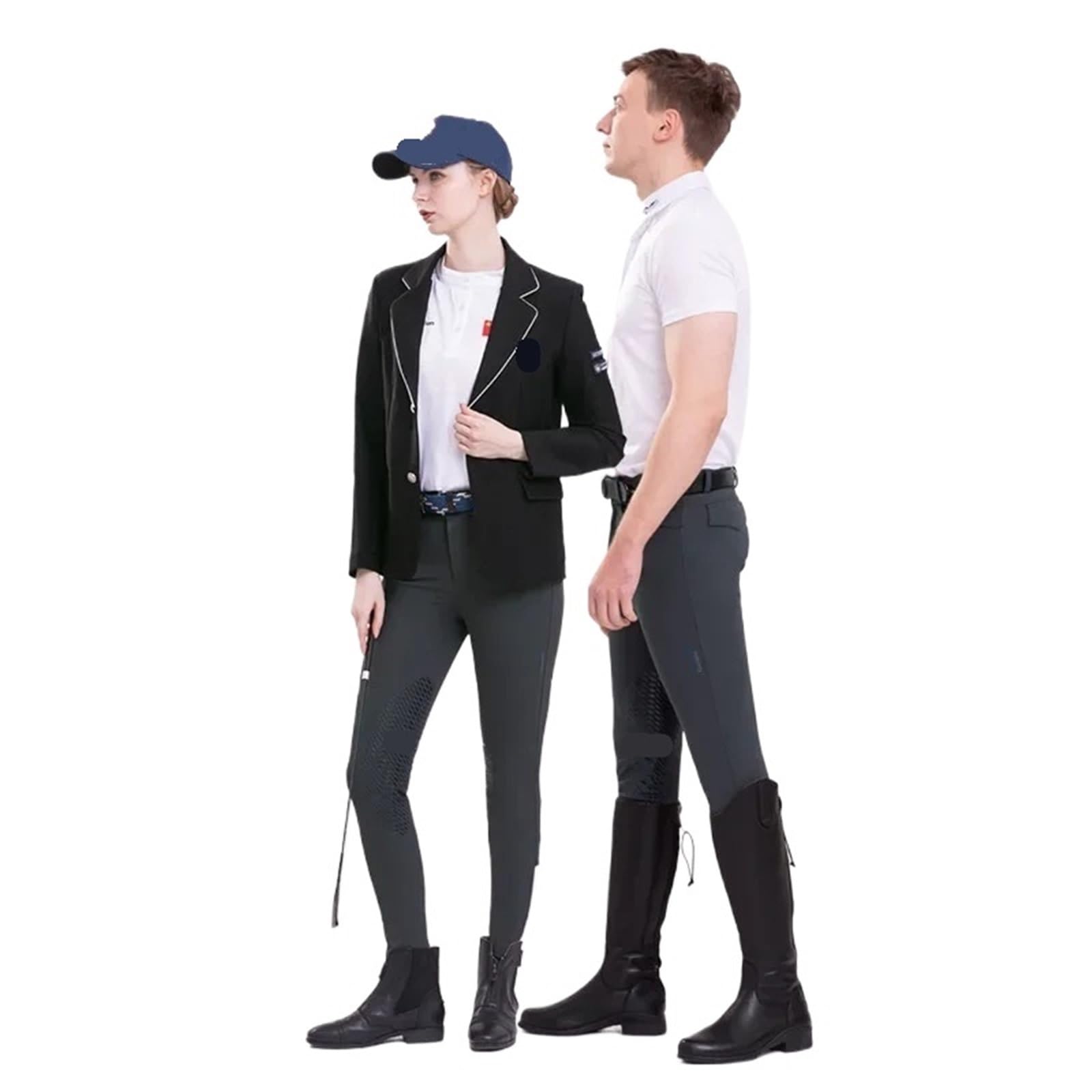 Pantalones Montar a Caballo Mujer Pantalones de Caballo Unisex Silicona for Montar a(White,34)