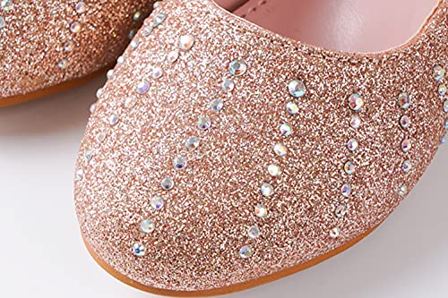 Girls Glitter Mary Jane Sparkle Princess Party Dress Shoes3