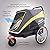 Large Pet Stroller for one Large or Multiple Medium Dogs with air Filled tire Suspension and Aluminum Frames, rain Cover Included