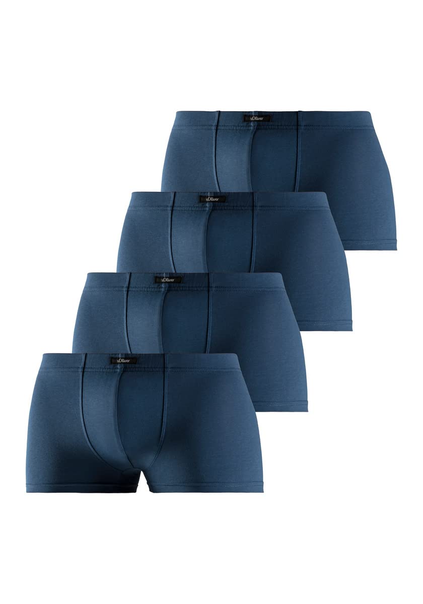 s.Oliver Men's MH-35H_LS Boxer Shorts, 4X Marine, L (Pack of 4)