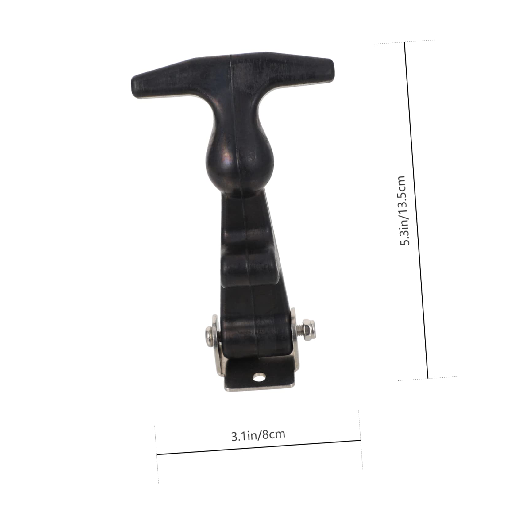 HOMSFOU Toolbox Latch Outdoor Lockable Shed Latches T-Handle Hasp Bracket Stainless Steel Rubber