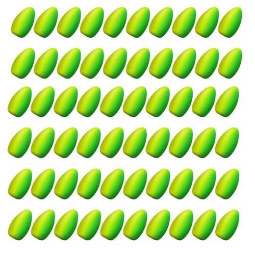Skylety 60 Pcs Pompano rig Float Foam, S, Yellow Green