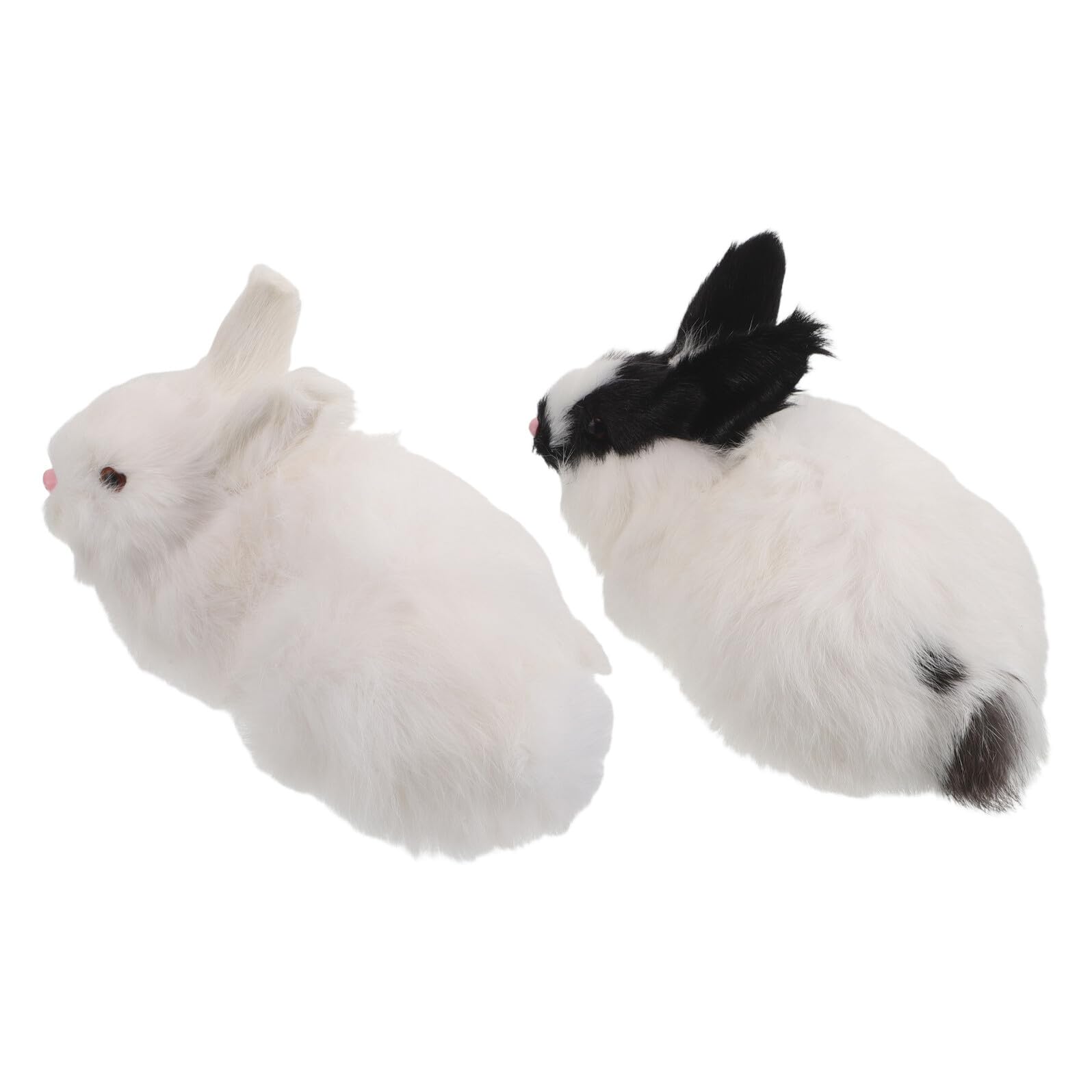 2 Pezzi Coniglietti di Peluche Realistici, Decorazioni Pasquali la Tavola, Accessori Fotografici Morbidi e Decorativi per Casa ed Eventi Primaverili